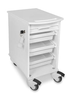 3 Shelf Narrow Locking Cart Procedure/Bedside Carts TrippNT