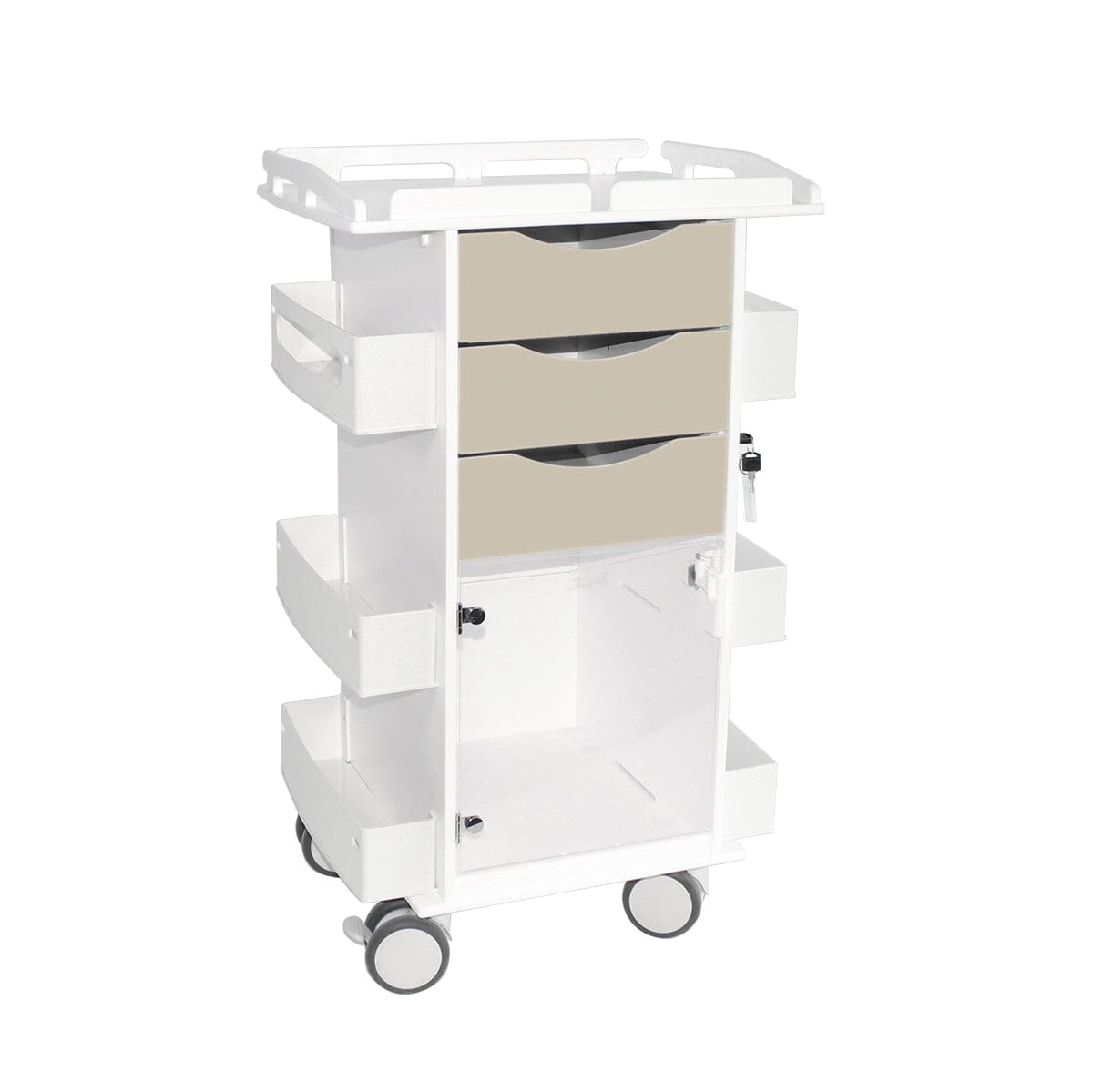 Core DX Cart with Hinged Door and Railtop Procedure/Bedside Carts TrippNT