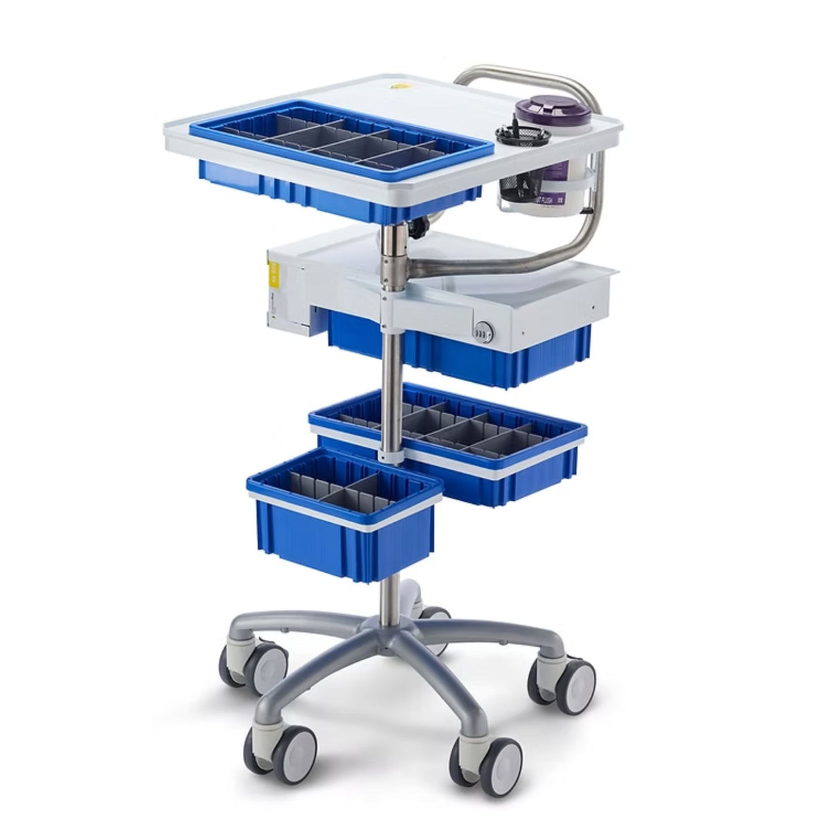 Medical Procedure Cart 24" X 20" Medical Cart CENTiCARE Drawer & Storage Bins