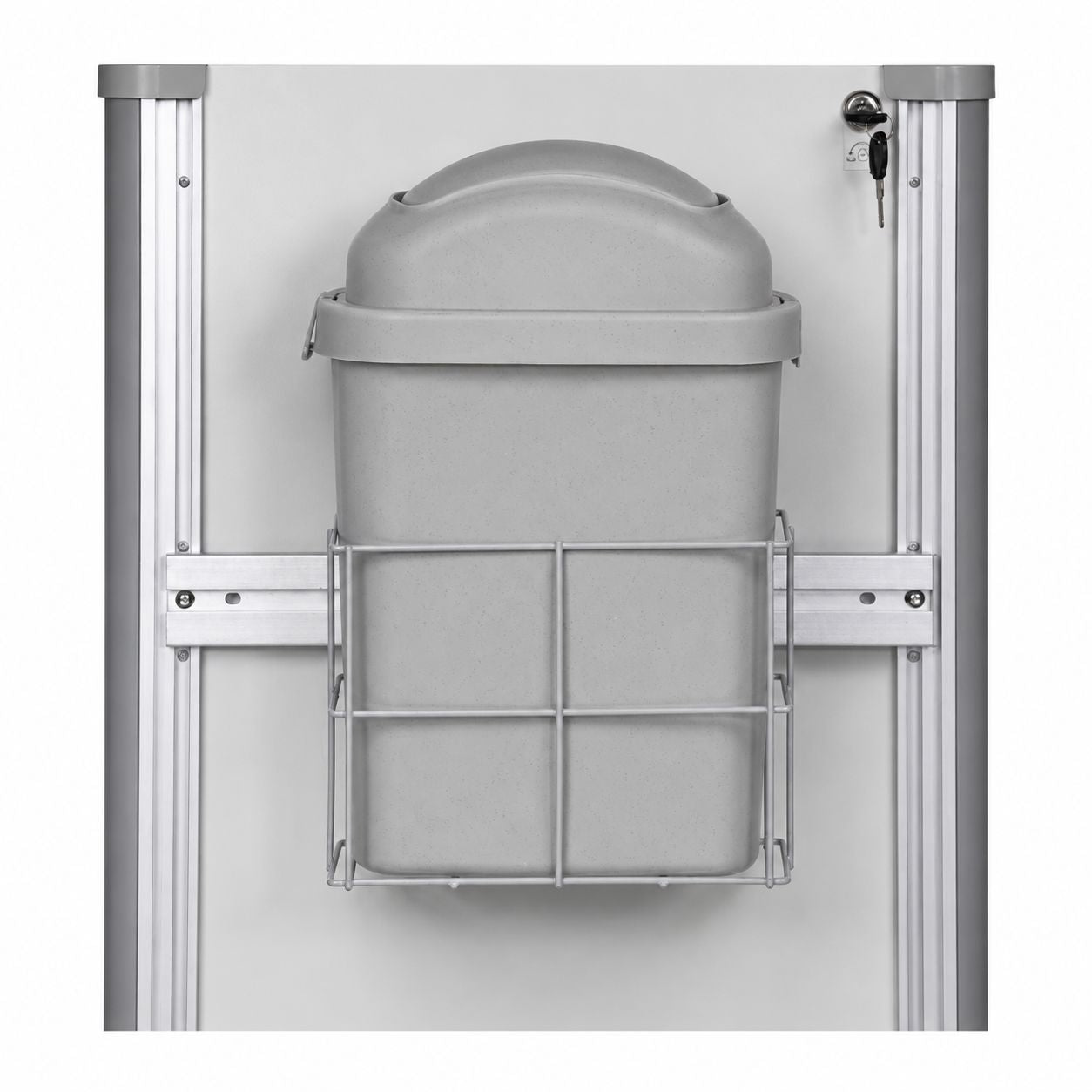 Garbage can with lid Acart Equipment Gray
