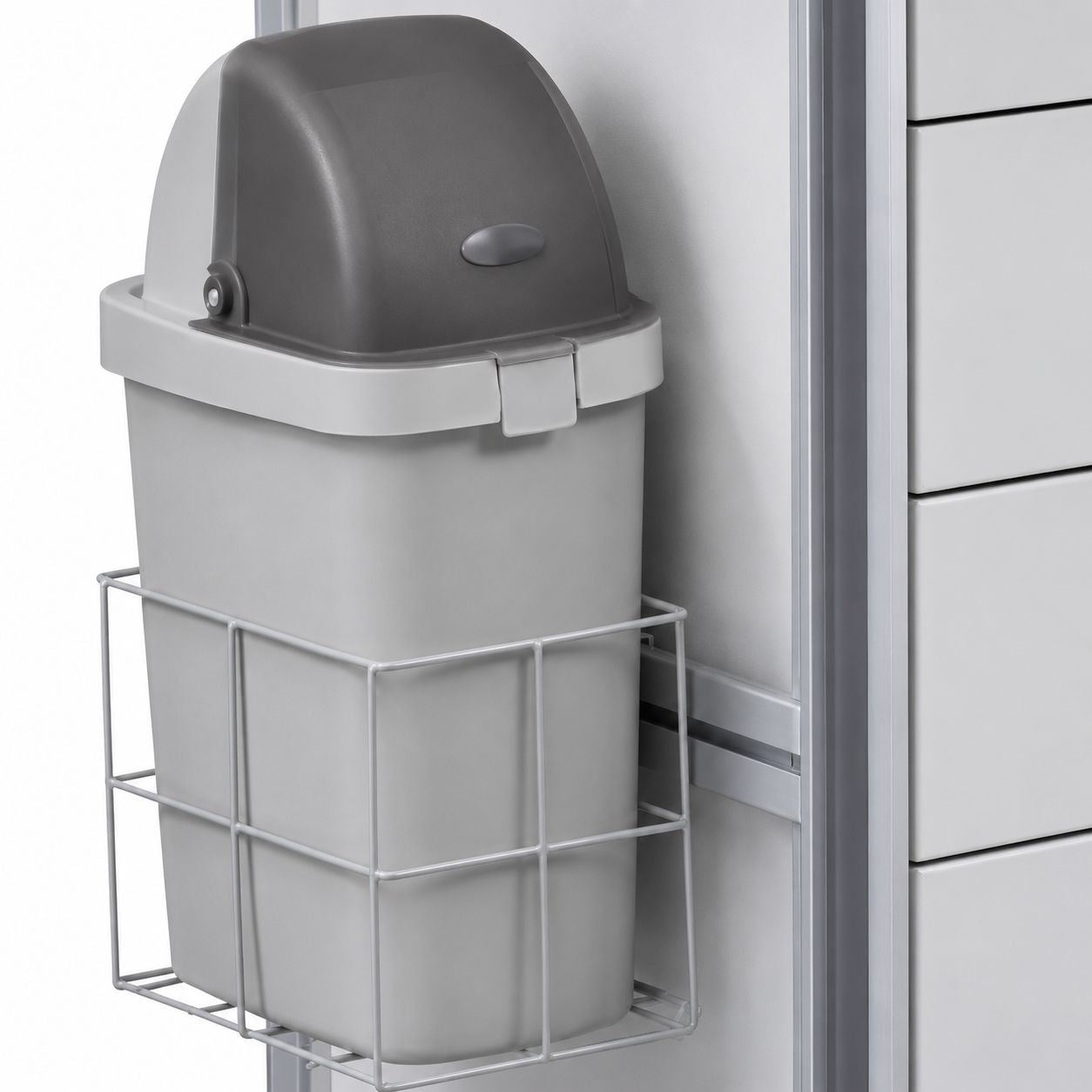 Garbage Can Acart Equipment Gray