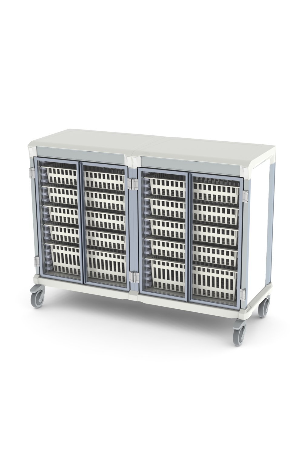 42"H Mobile Storage Cart Enclosed Storage Pegasus