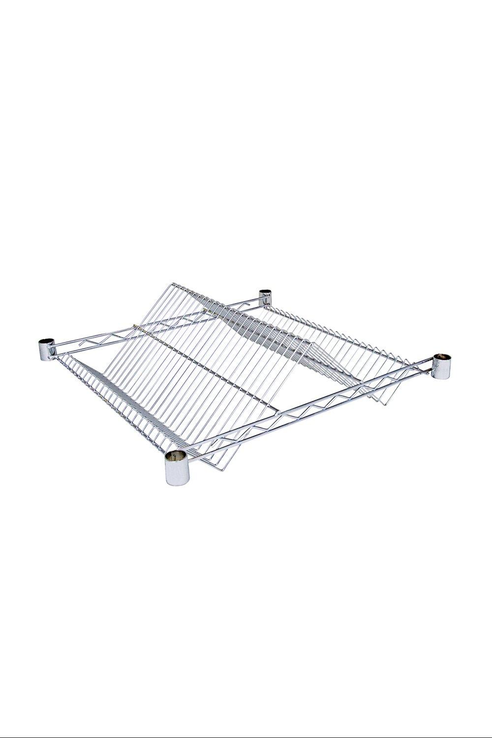 Basket, Post-Mount Open Storage Acart 20" x 24" Double Sided Slanted