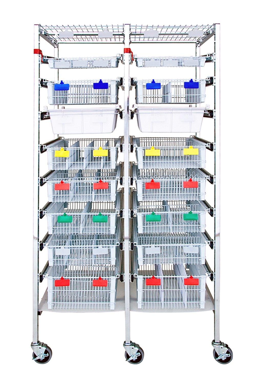 Complete High Density Unit Open Storage Acart 24 X 18 X 75 Add-On