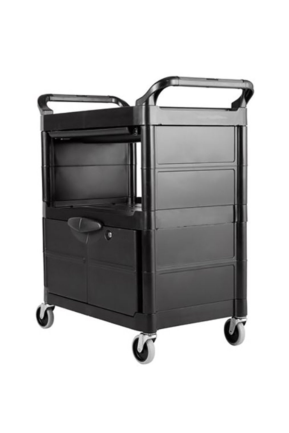 Service Cart With Lockable Doors Transport & Utility Carts Rubbermaid