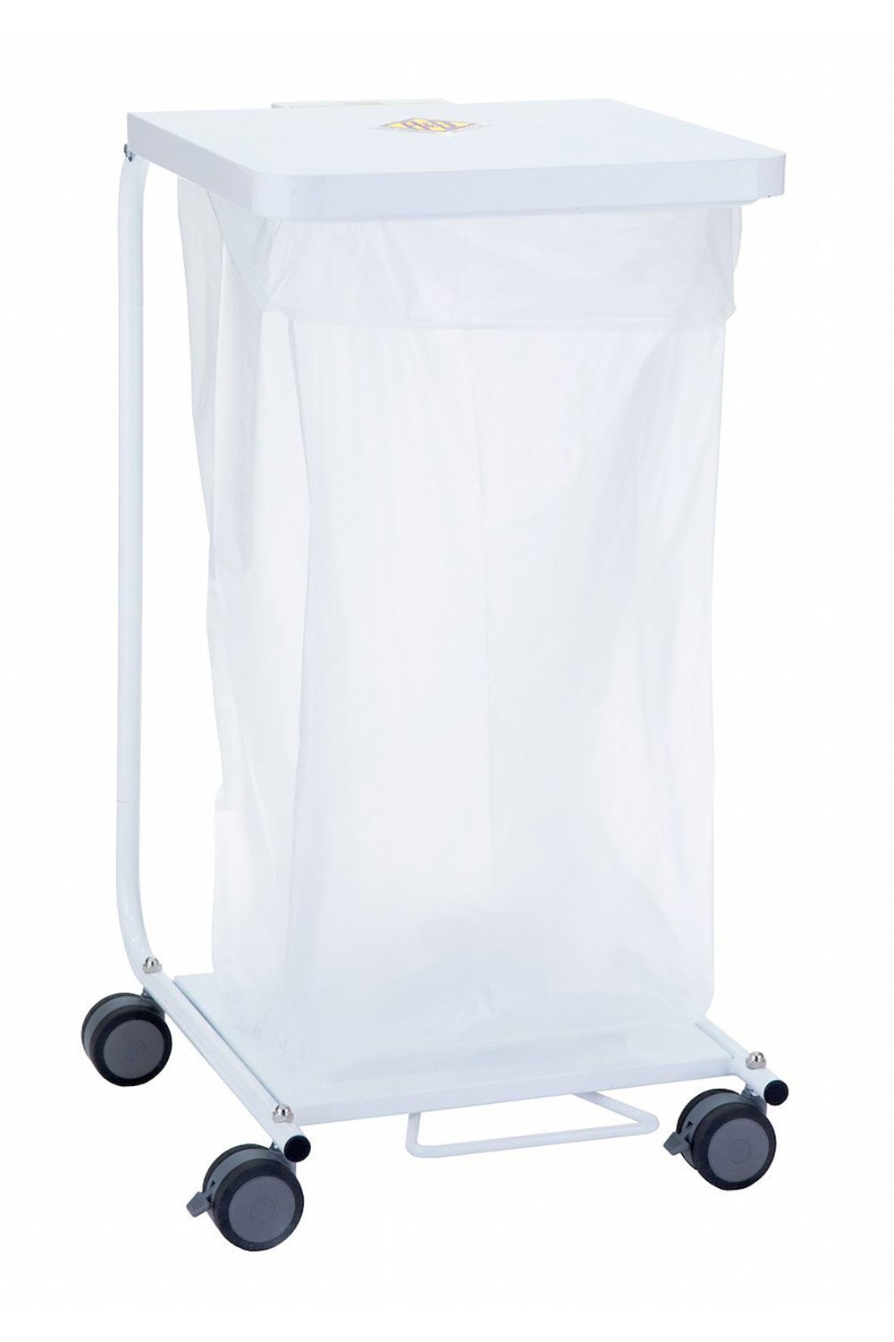 Antimicrobial Single Medium Duty Hamper w/ Metal Lid, Foot Pedal & Damper Infection Control & Housekeeping R&B