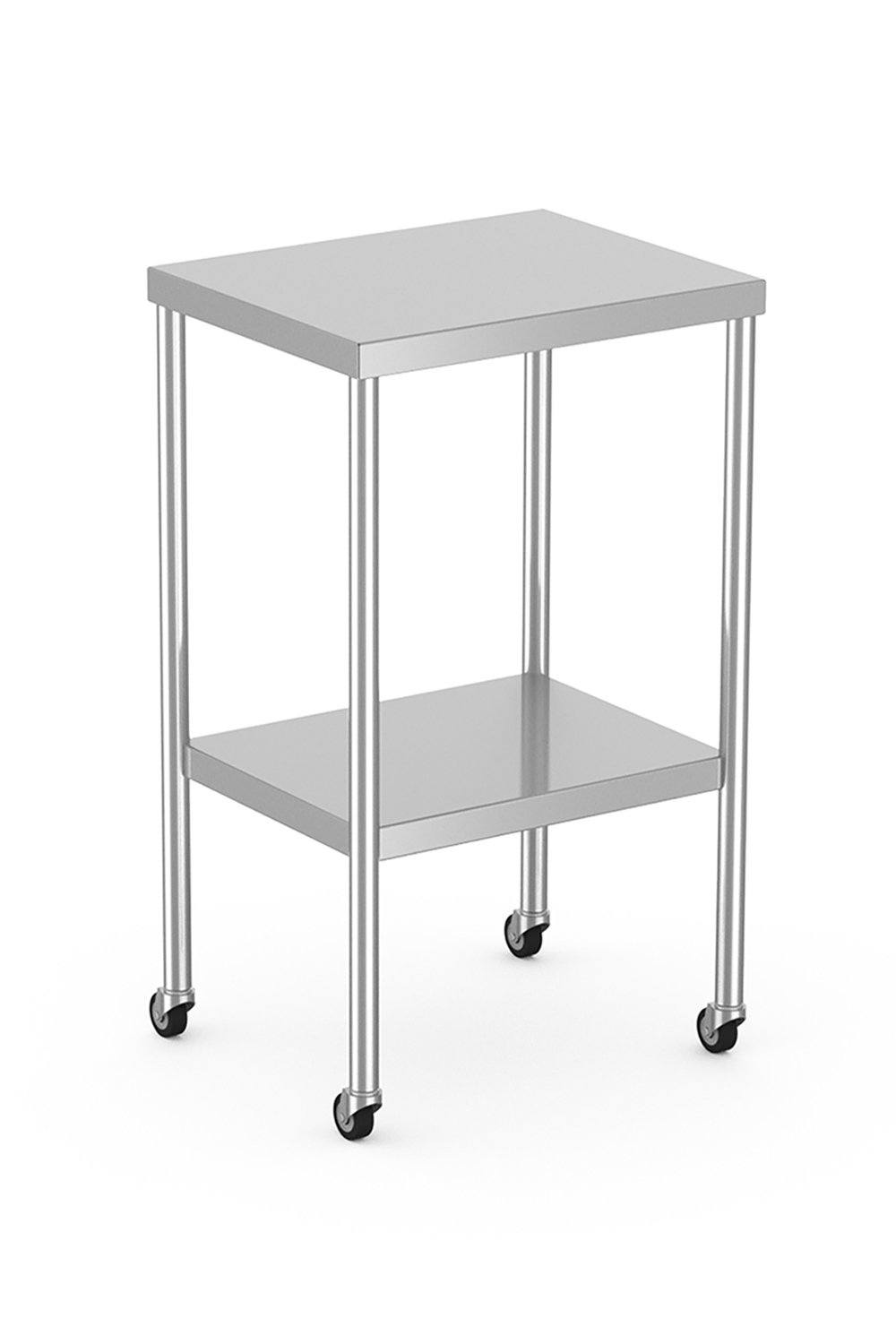 Stainless Steel Table Stainless Solutions Macmedical 16"D x 20"W x 34"H Single, with lid, no footpedal