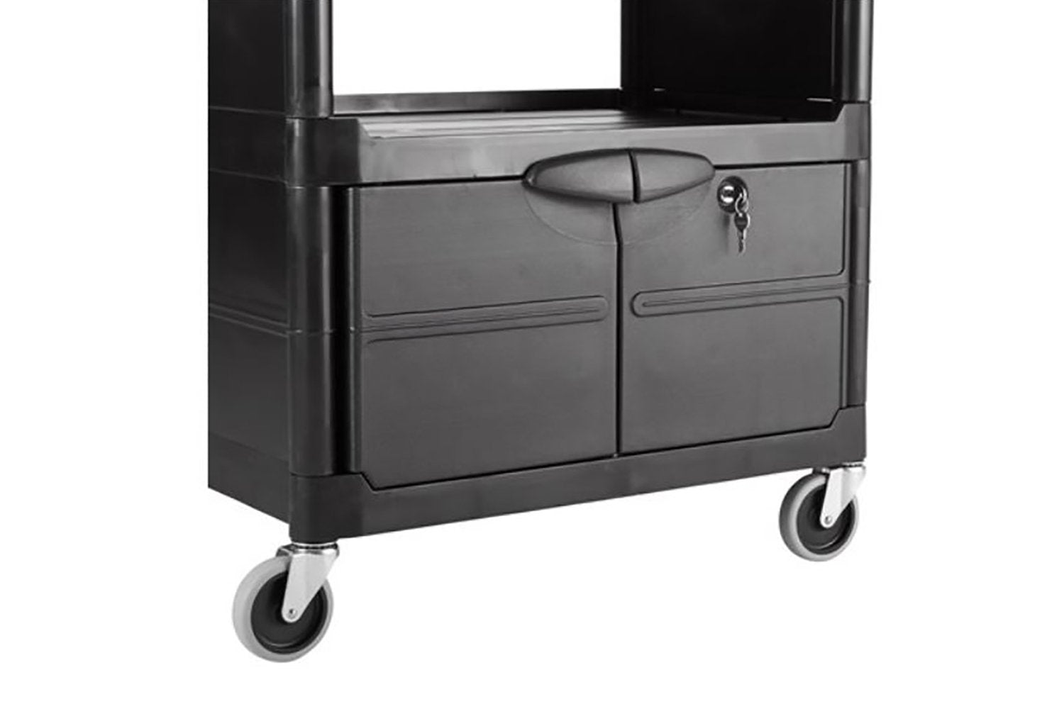 Service Cart With Lockable Doors Transport & Utility Carts Rubbermaid