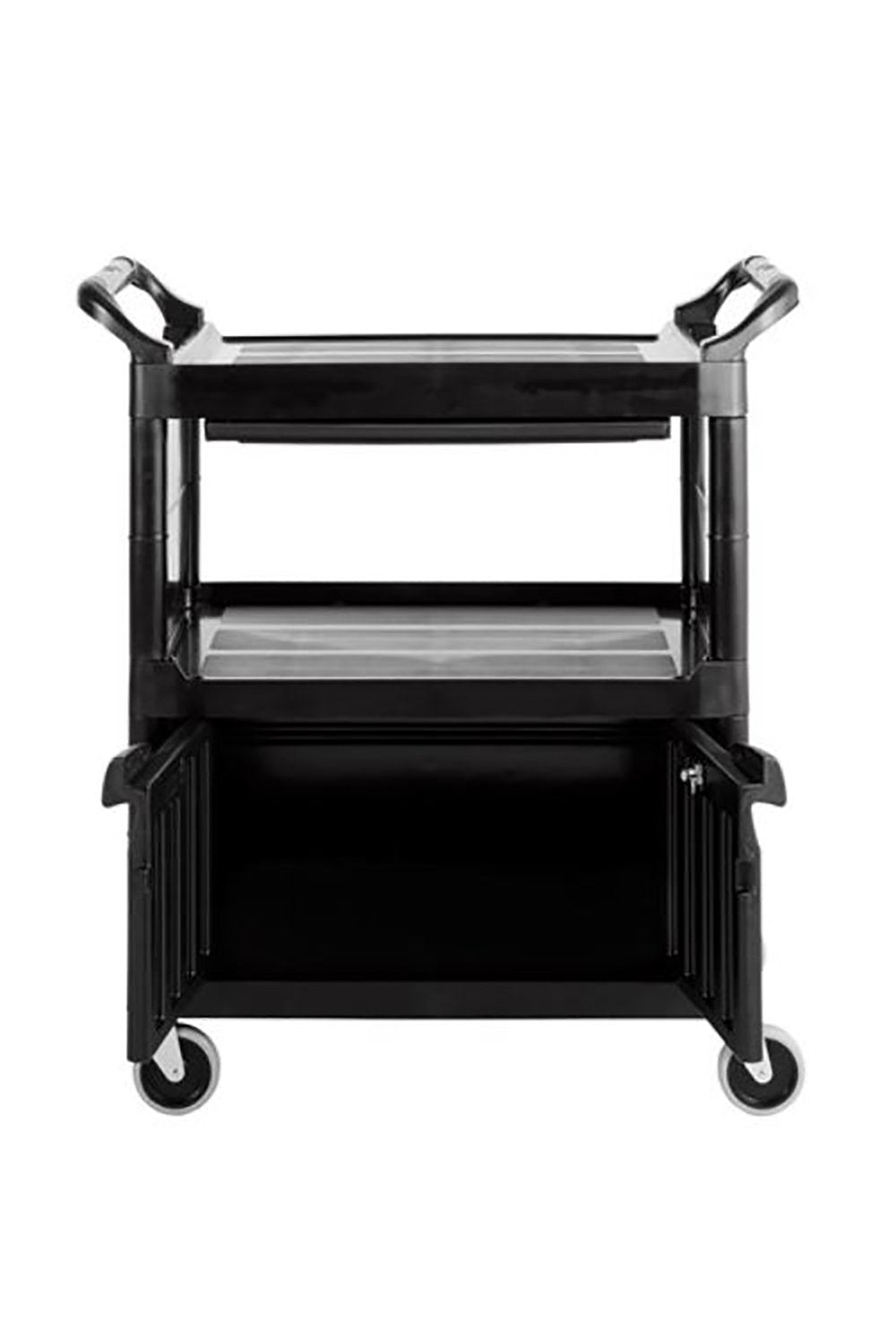 Service Cart With Lockable Doors Transport & Utility Carts Rubbermaid