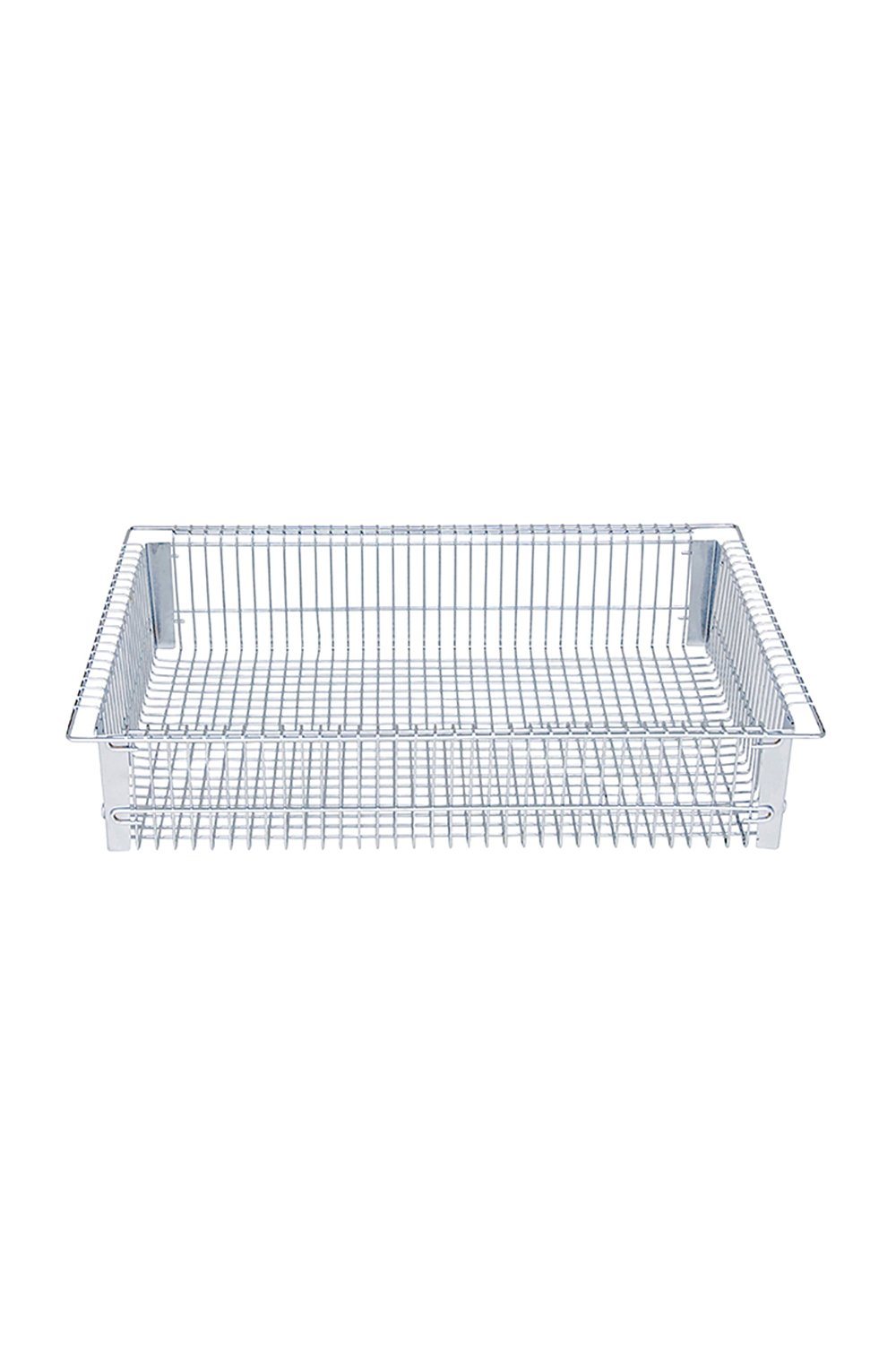 3"H Basket Open Wire Storage Acart Chrome 22" X 14.25" X 2.25" 