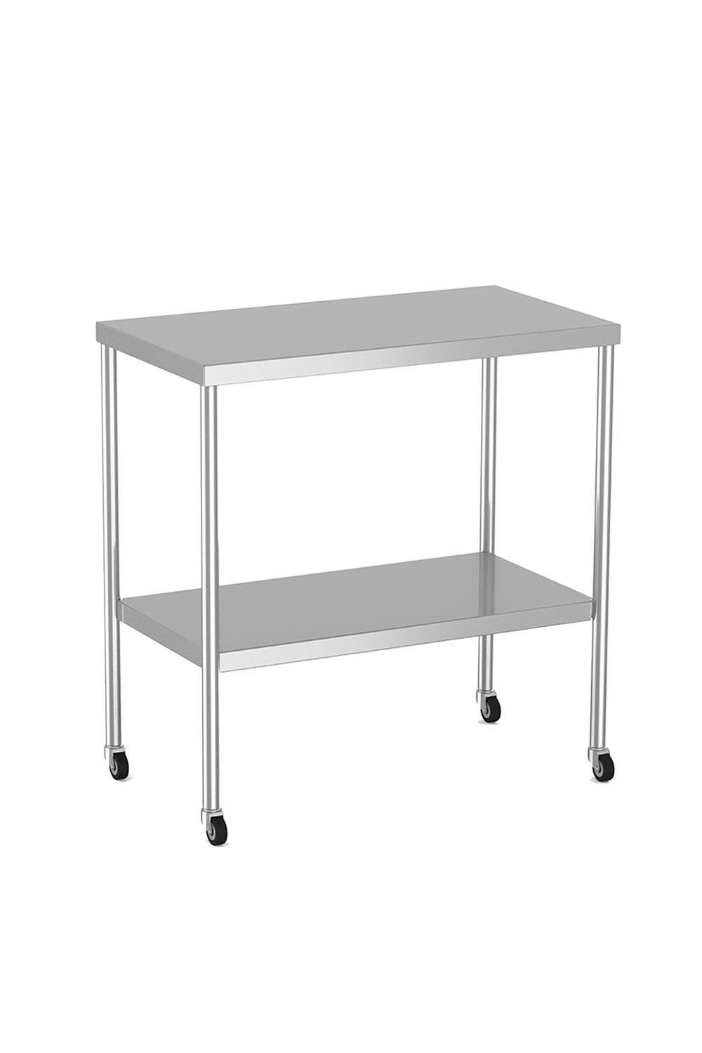 Stainless Steel Table Stainless Solutions Macmedical 18"D x 33"W x 34"H Under-shelf