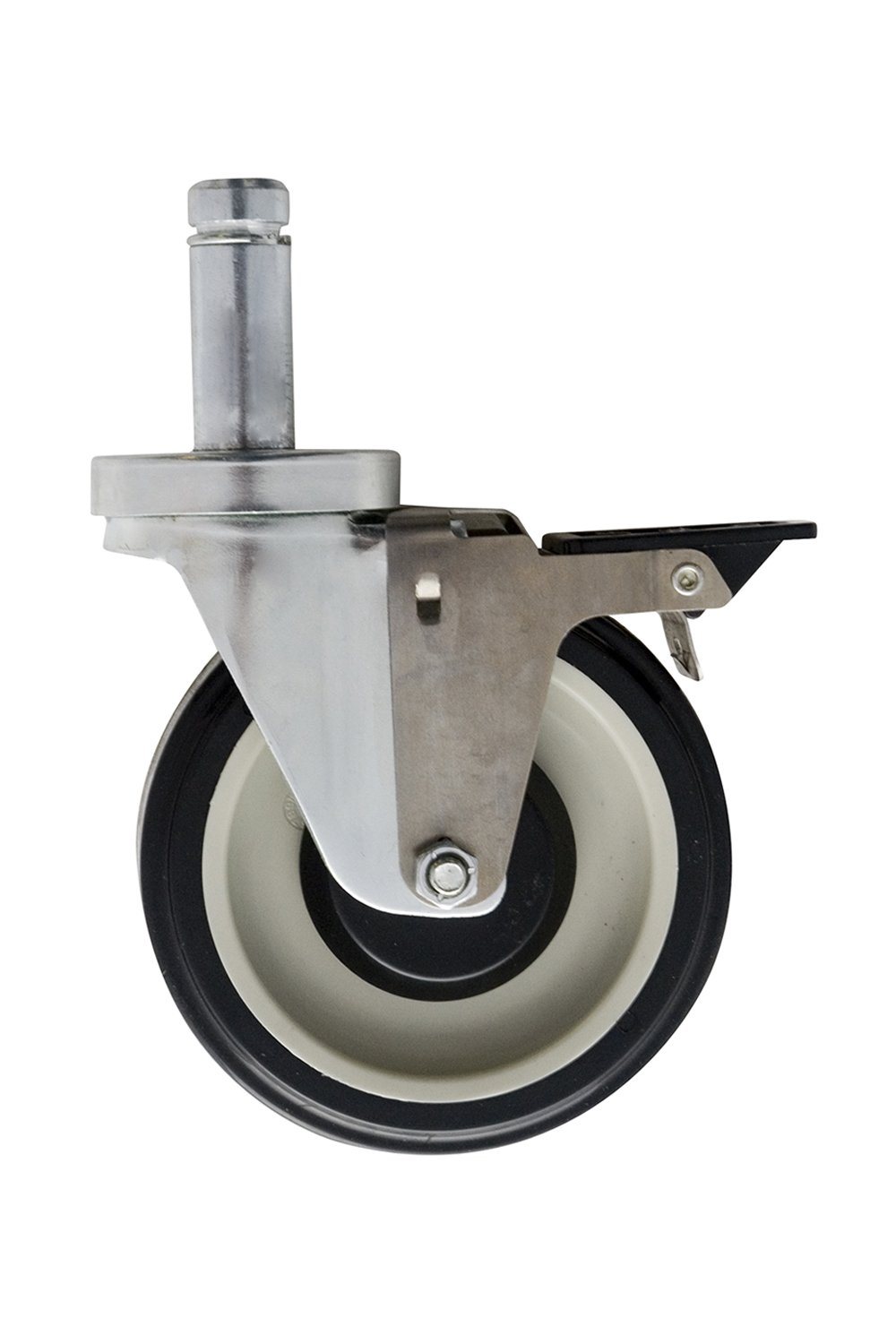 Caster, Stem, 5" Swivel Open Storage Acart Swivel with brake 5" x 1.25"
