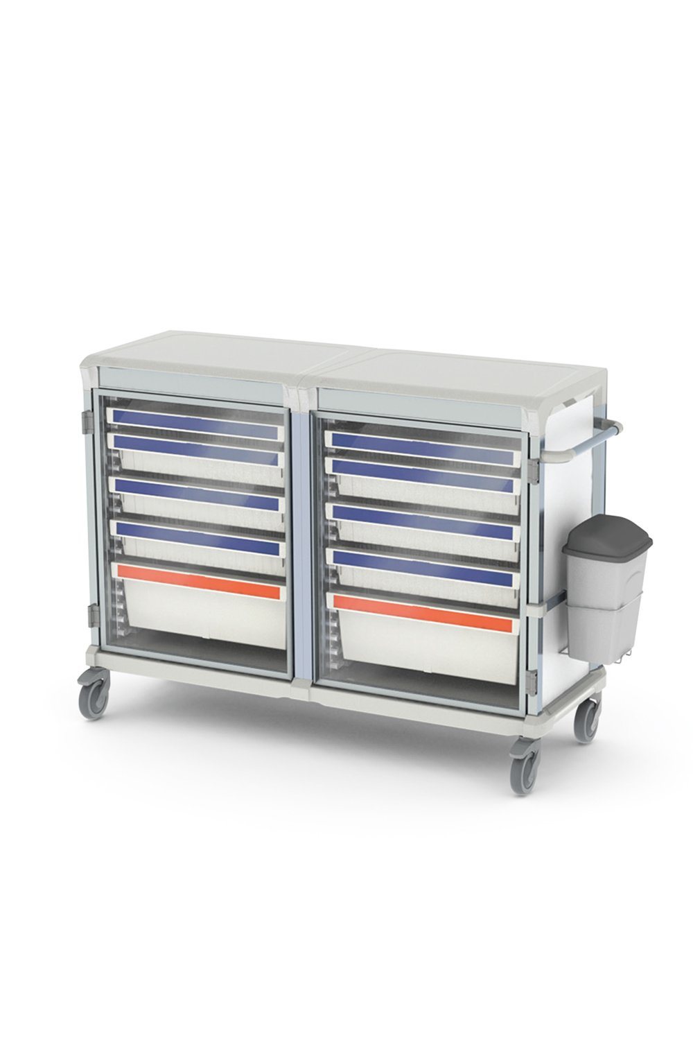 42"H Mobile Storage Cart Enclosed Storage Pegasus
