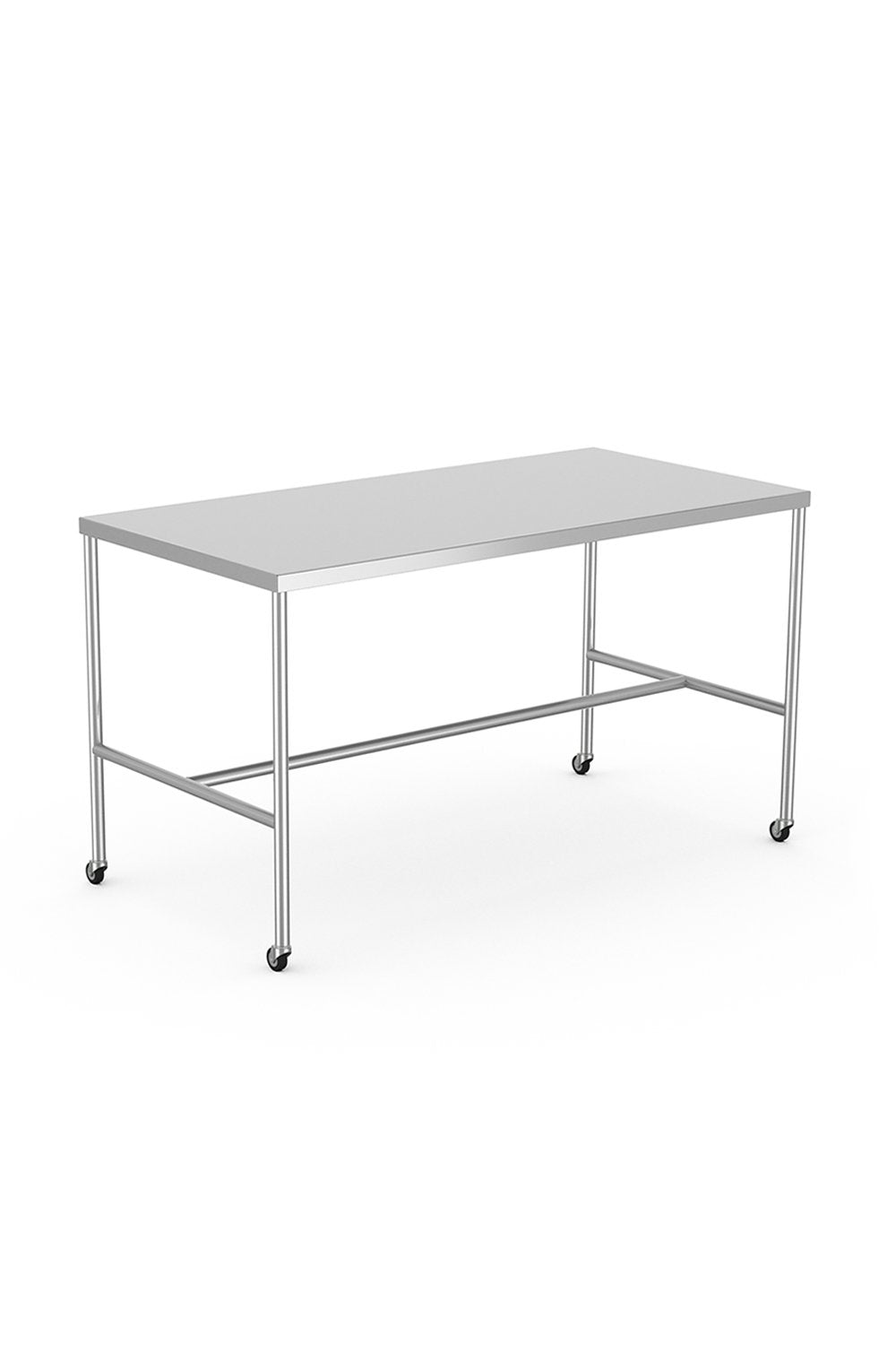 Stainless Steel Table Stainless Solutions Macmedical 72"D x 36"W x 36"H H-Brace, 5" whls