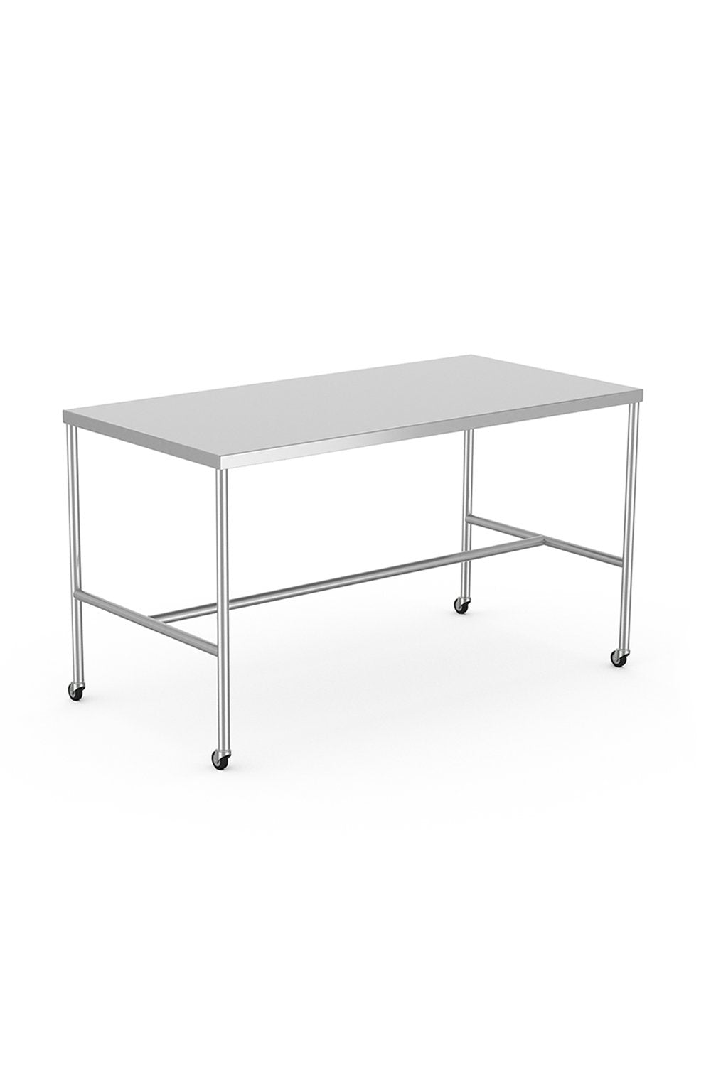 Stainless Steel Table Stainless Solutions Macmedical 72"D x 36"W x 36"H H-Brace, 5" whls 