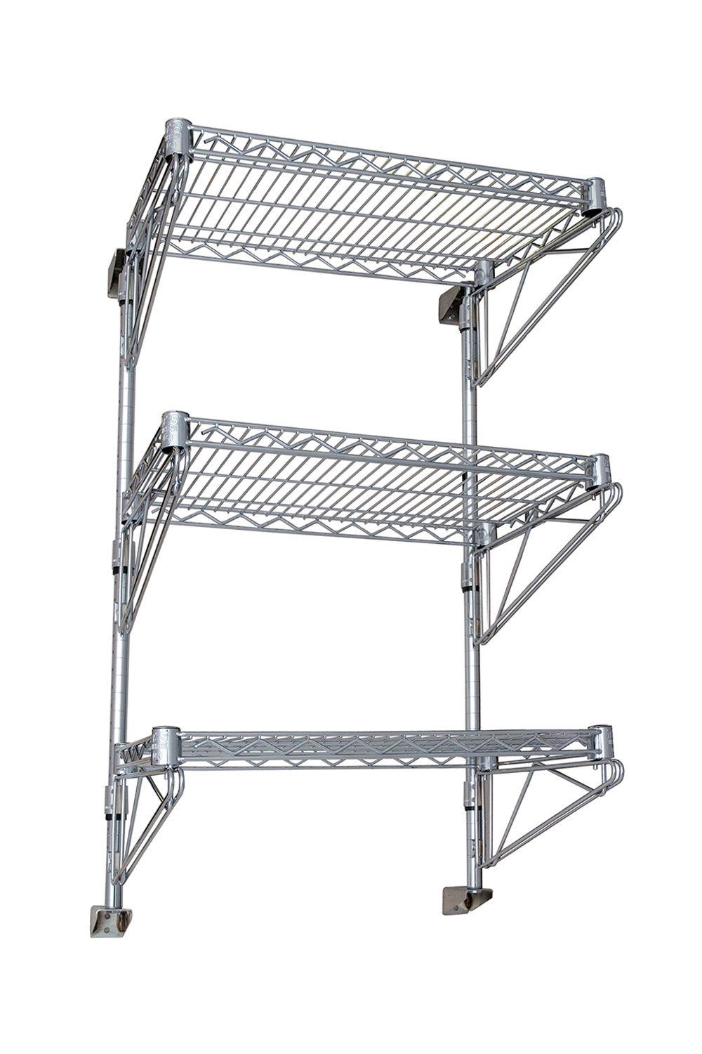 Wall-Mount Wire Shelving Open Storage Acart 18" x 36" x 34" 3.0