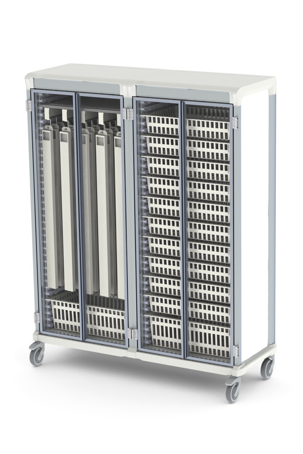 72"H Mobile Storage Cart Enclosed Storage Pegasus