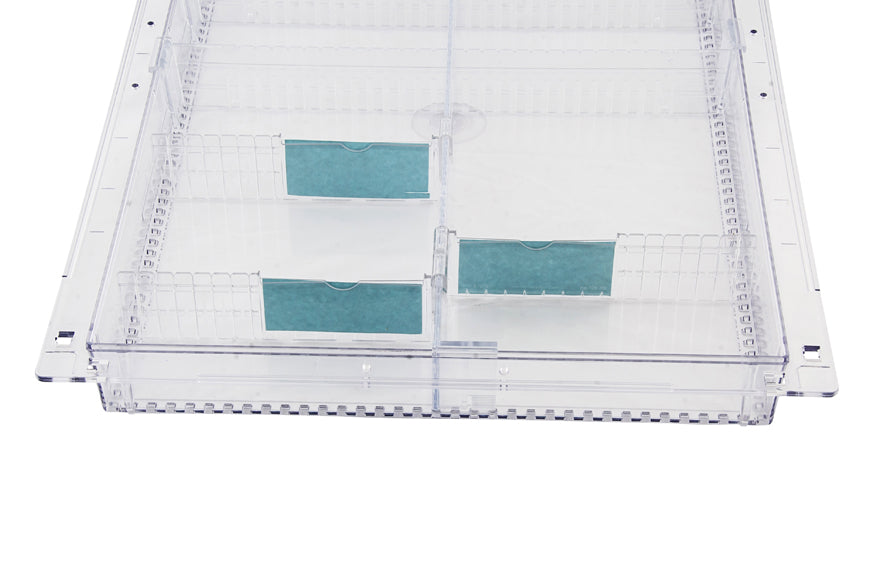 3" short divider Open Storage Acart Clear plastic