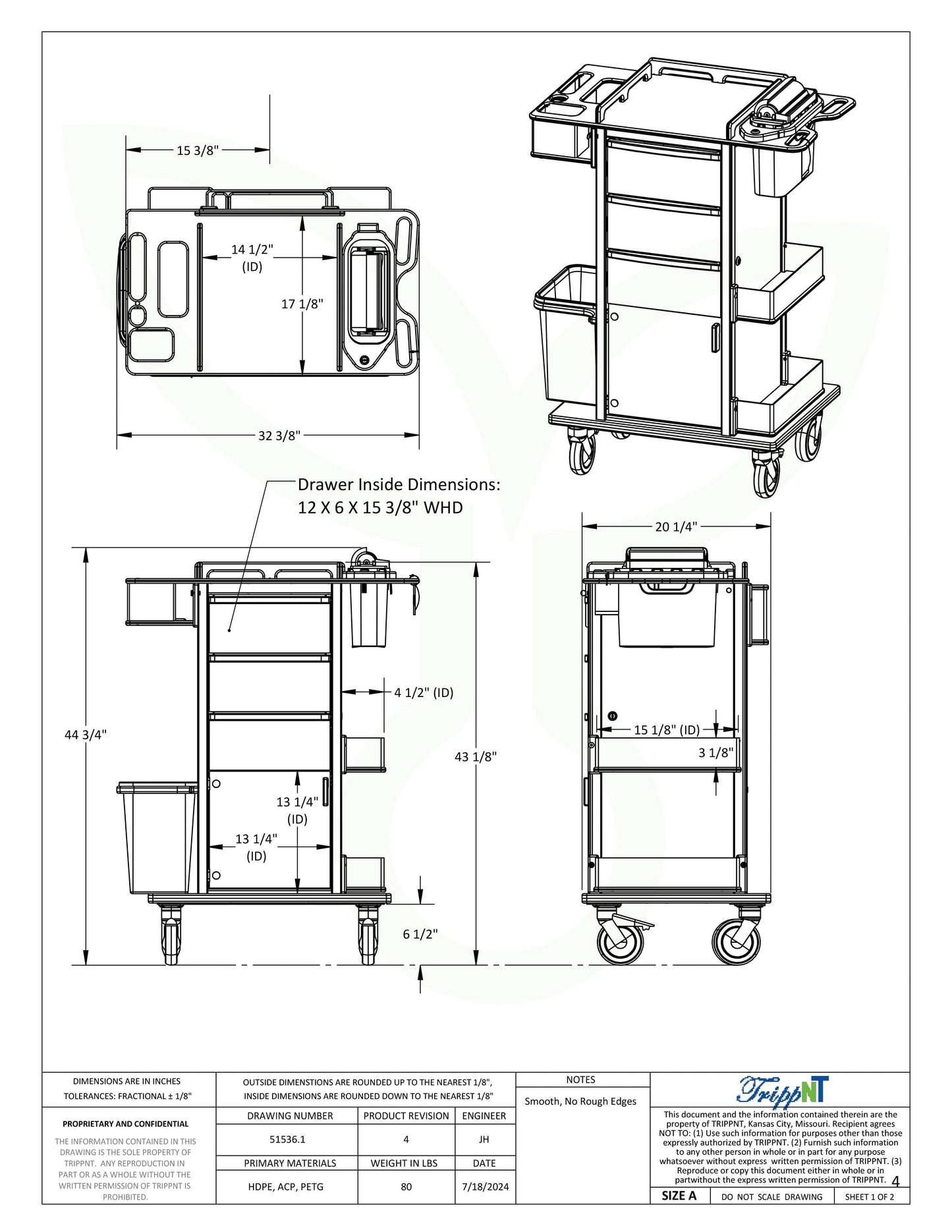 Phlebotomy Pro Cart Procedure/Bedside Carts TrippNT 