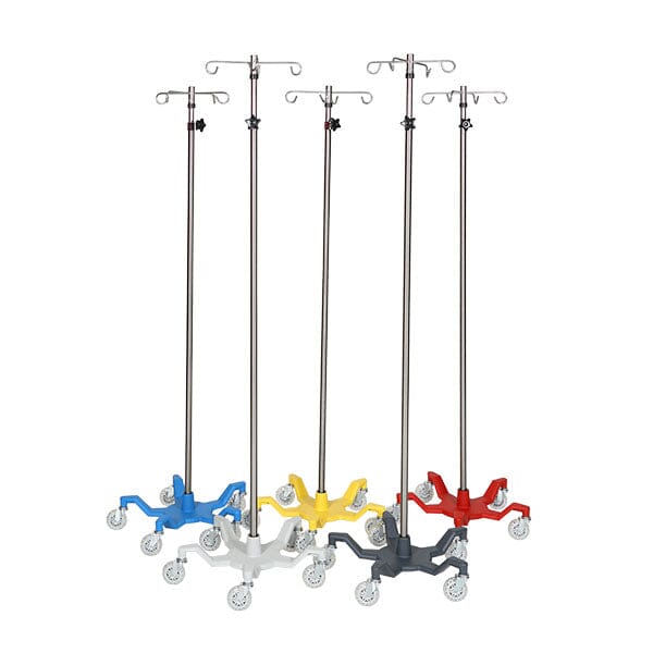 Stainless Steel 5 Leg Space Saving IV Pole AcralMed 