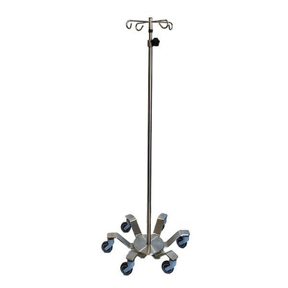 Stainless Steel Base 6 Leg IV Pole AcralMed 