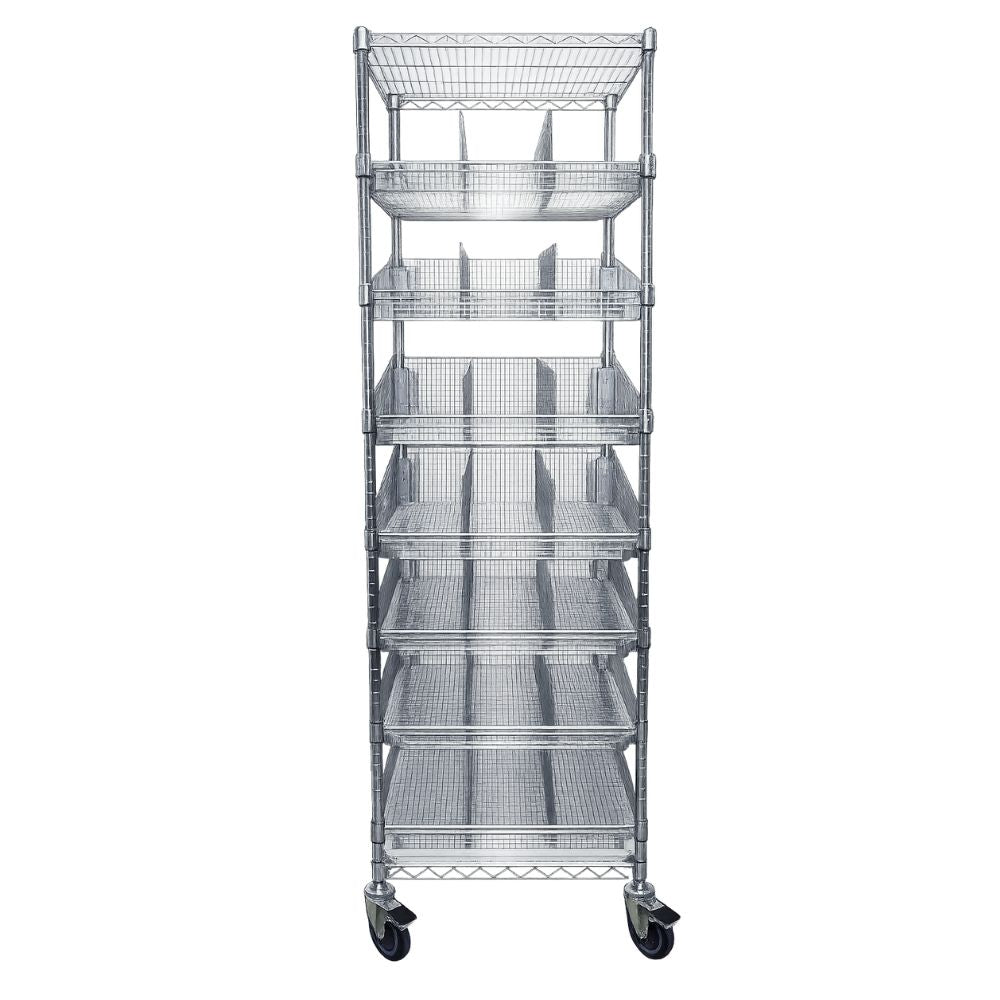 Modular Wire Cart, 24" deep Open Storage Acart 