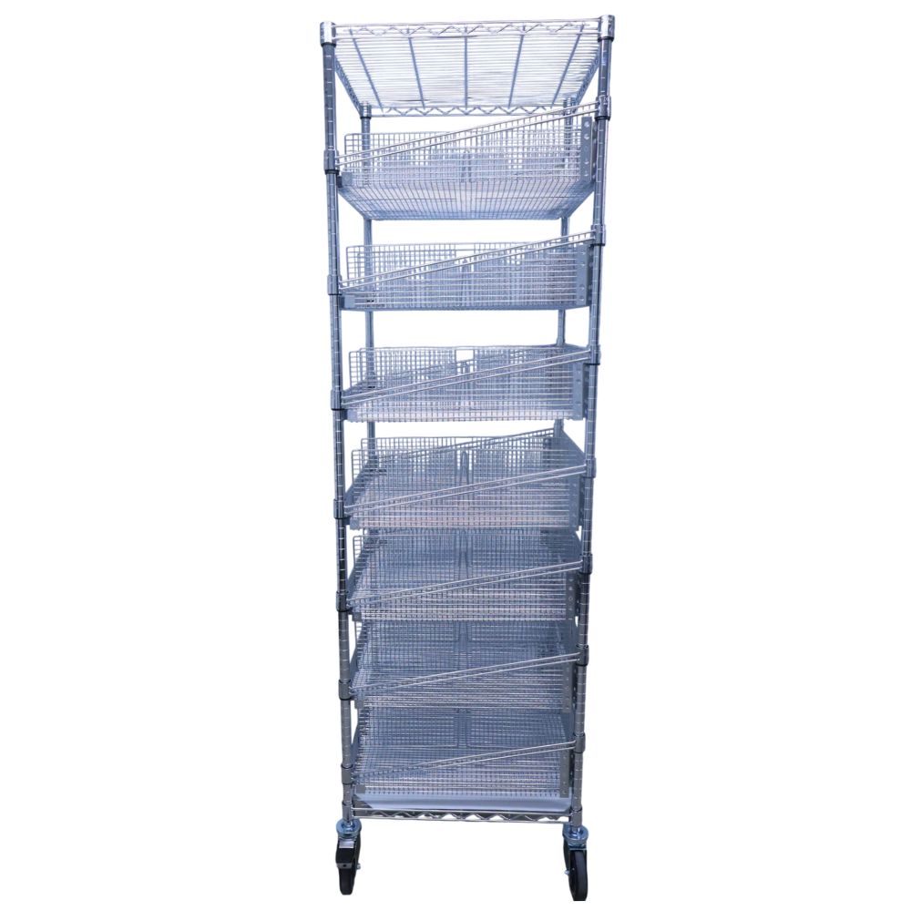 Modular Wire Cart, 24" deep Open Storage Acart 