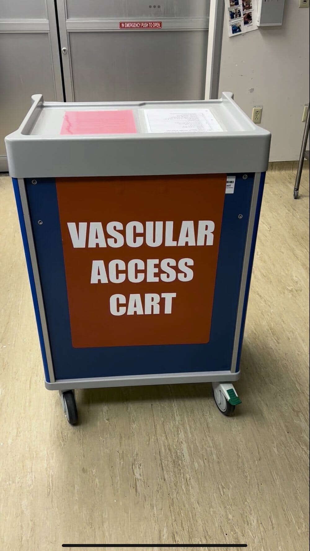 Vascular Cart Enclosed Storage Acart 