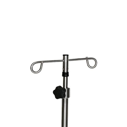 Stainless Steel 5 Leg Space Saving IV Pole IV Poles AcralMed 2 Hooks 