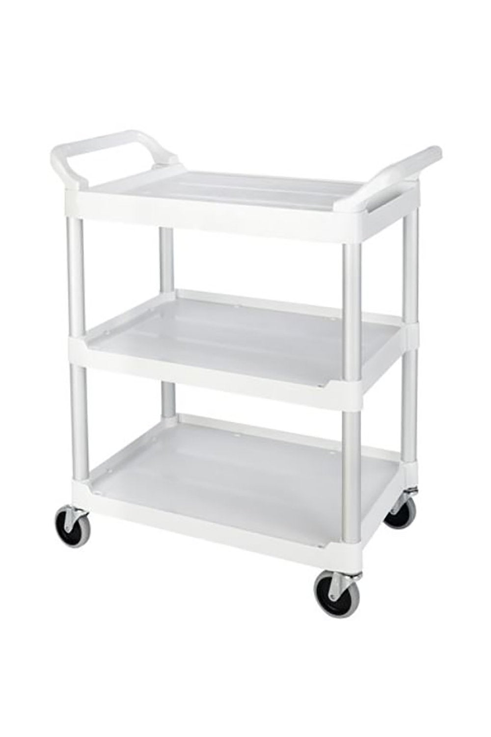 Service Cart Transport & Utility Carts Rubbermaid 18.63"D x 33.63"W x 37.75"H Open Ends Off White