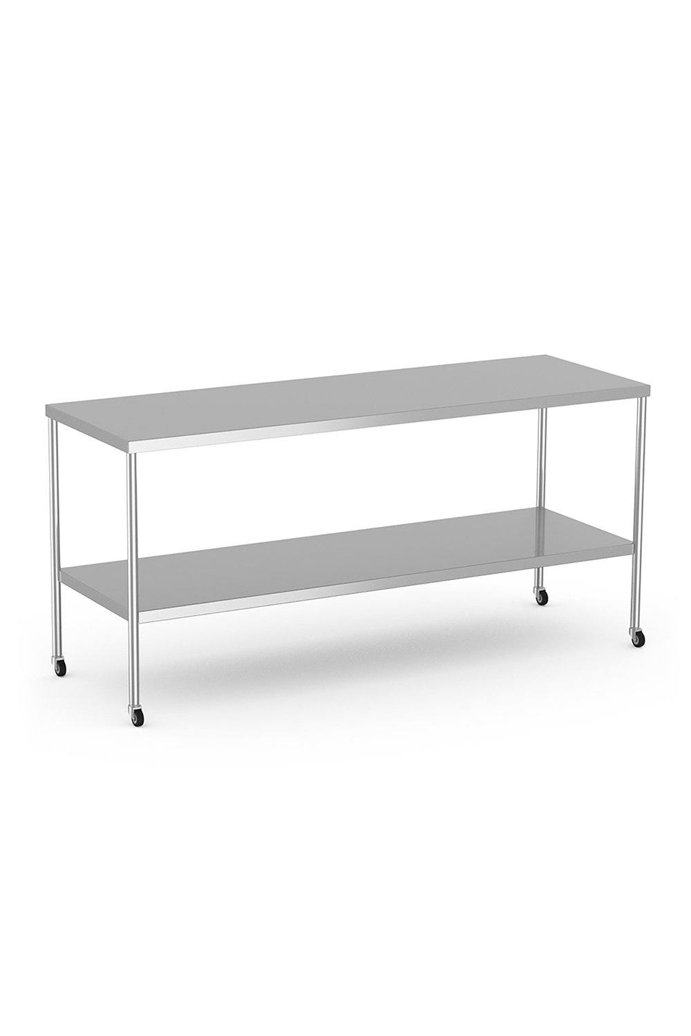 Stainless Steel Table Stainless Solutions Macmedical 24"D x 72"W x 34"H Under-shelf 