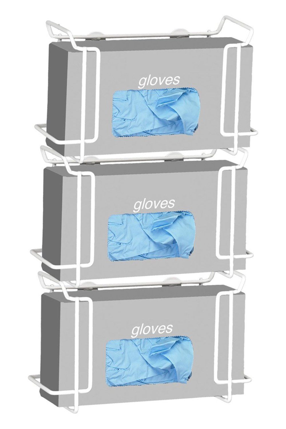 Triple Wire Glove Box Dispenser Infection Control & Housekeeping R&B 10.5 x 4.25 x 20.25 4.0 