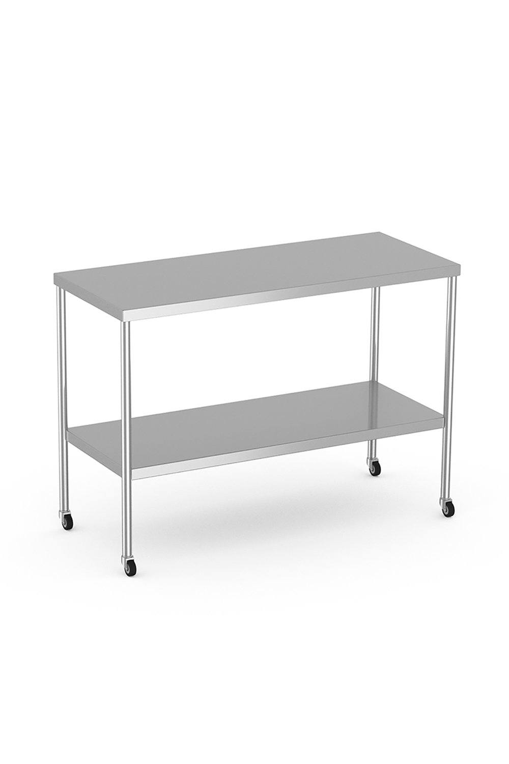 Stainless Steel Table Stainless Solutions Macmedical 20"D x 48"W x 34"H Under-shelf 