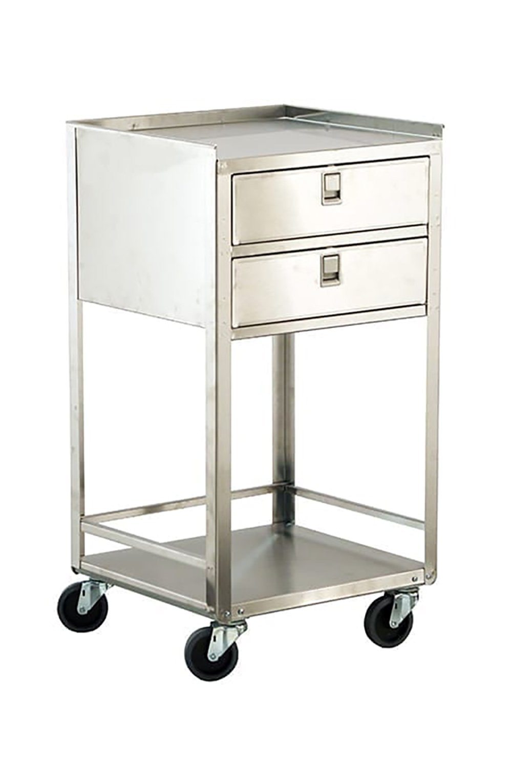 Stainless Steel Equipment/Utility Stand Stainless Solutions Lakeside 18 3/4" x 17 1/8" x 35"H Two drawers, two shelves 300.0