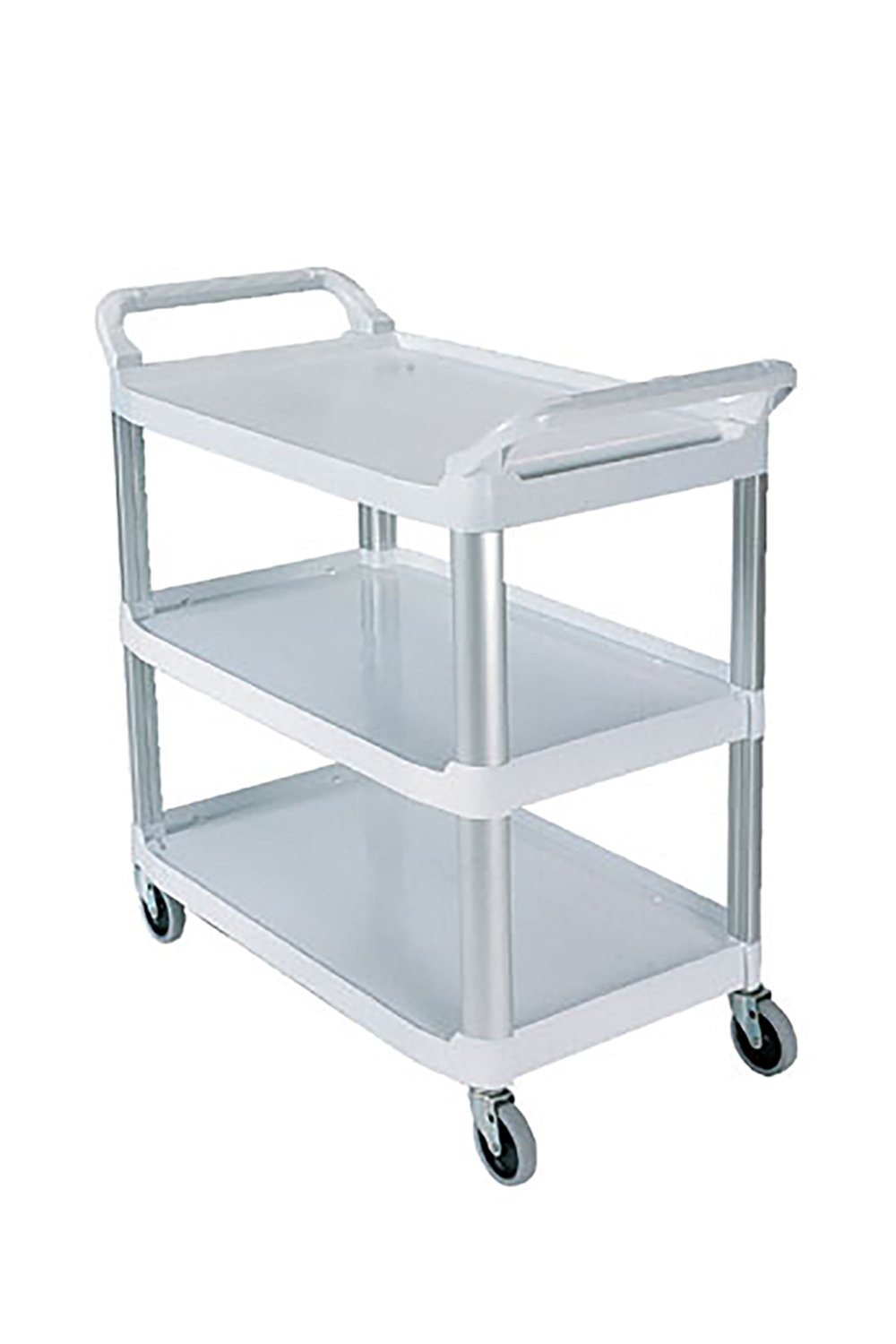Open Sided Xtra Cart Transport & Utility Carts Rubbermaid 20"D x 40.63"W x 37.8"H Lockable Doors, Sliding Drawer Off White