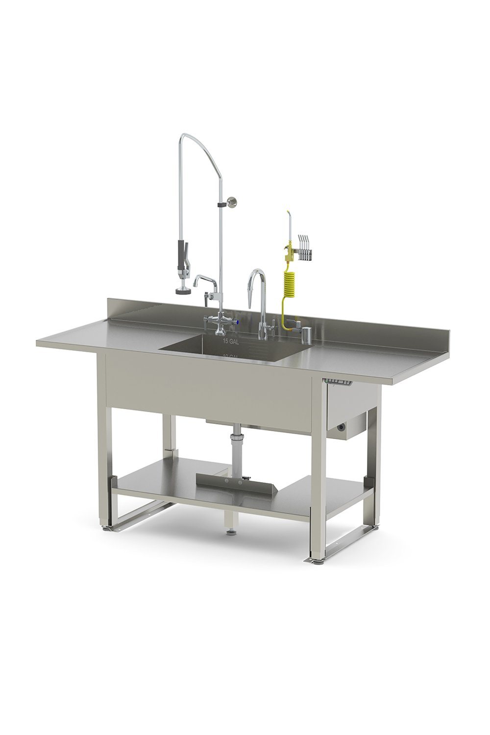 Processing Sink Stainless Solutions Macmedical 26"D X 77"W X 35-42"H 1.0 