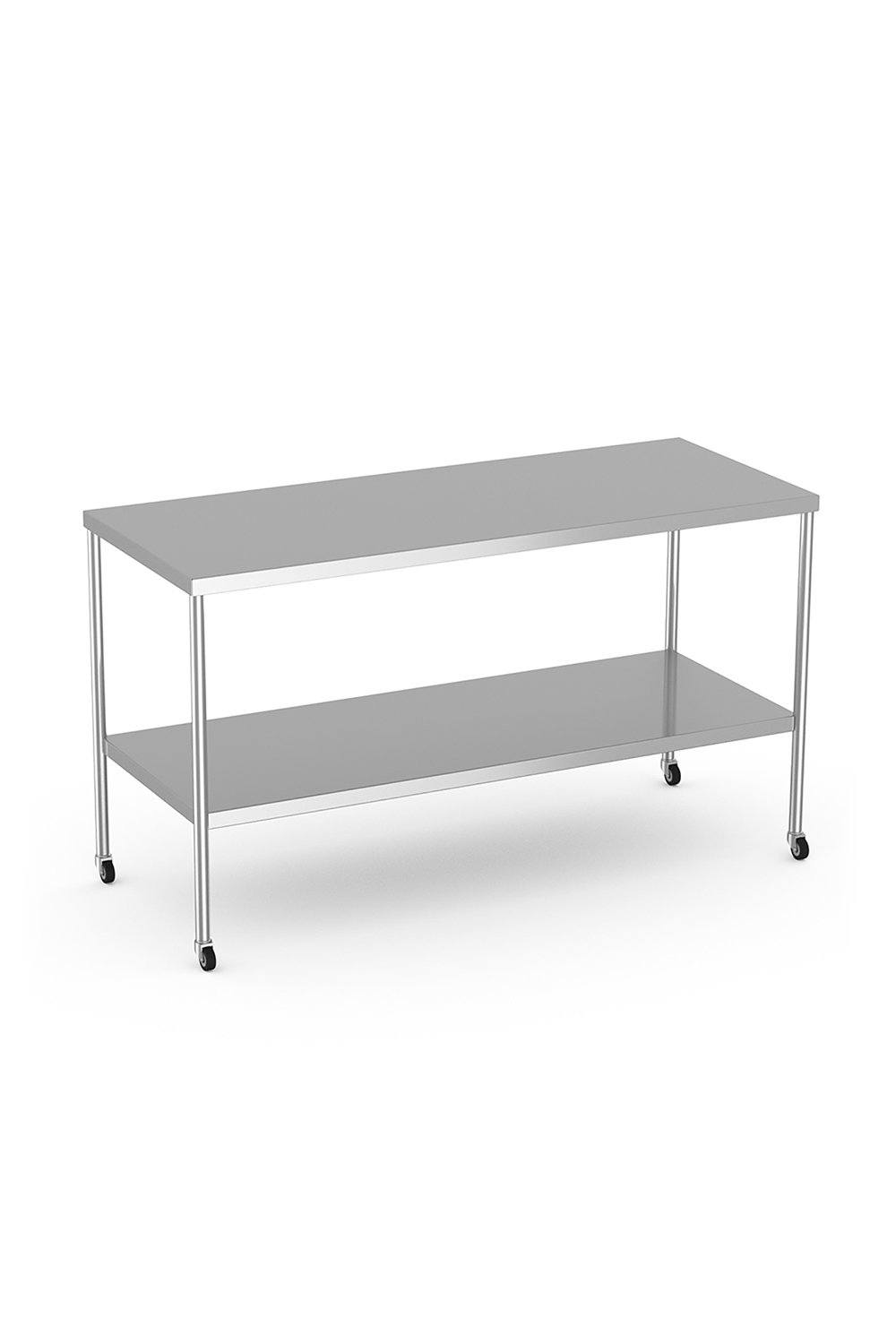 Stainless Steel Table Stainless Solutions Macmedical 24"D x 60"W x 34"H Under-shelf 